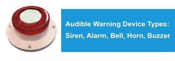 Types et différences d'avertisseurs sonores : sirène, alarme, cloche, klaxon, buzzer