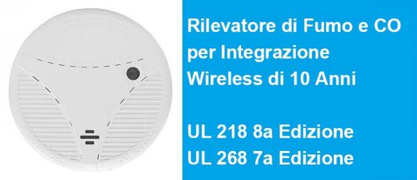 Cos'è il rilevatore di fumo wireless UL 217 8a edizione per la rilevazione di incendi e CO